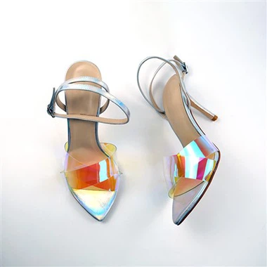 PVC Transparent High Heel Sandals For Lady