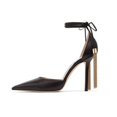 Women's Pointed Toe Tassel Cross-tied Strap Stiletto Pumps